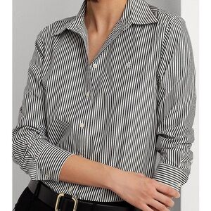 LRL Easy Care Striped Button Down Striped Shirt - 2X